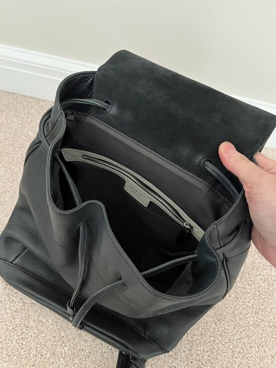Rag and Bone Pilot Backpack in Black Leather and Silver Tone Hardware main image 9